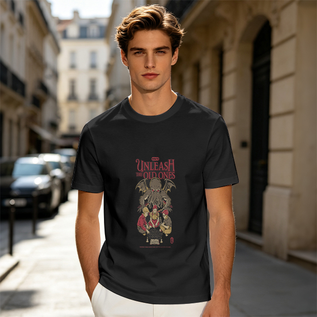 Unleash The Old Ones Cthulhu Graphic Army Green T-Shirt