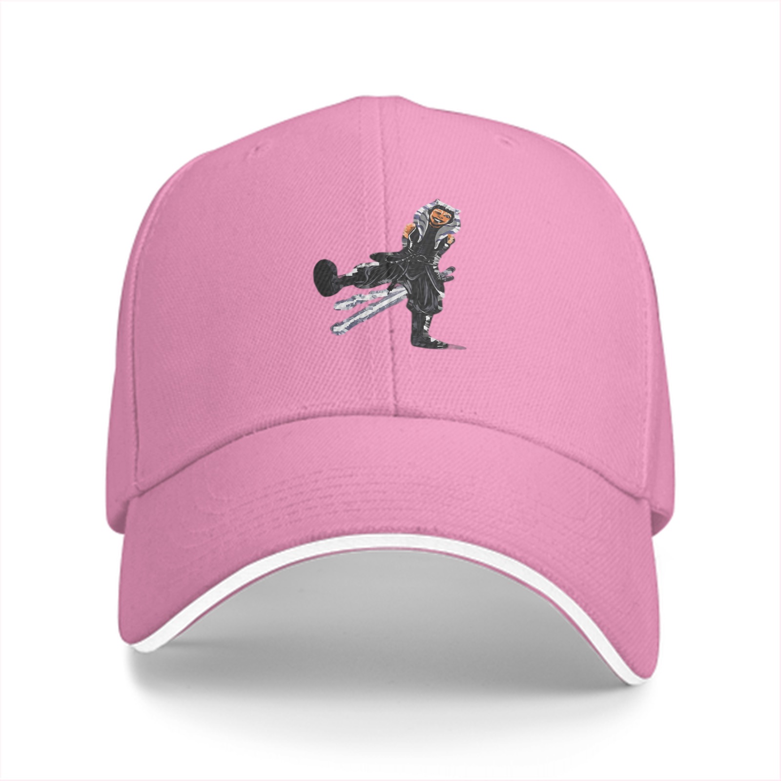 Black Baseball Cap With Star Wars Ahsoka Tano Graphic