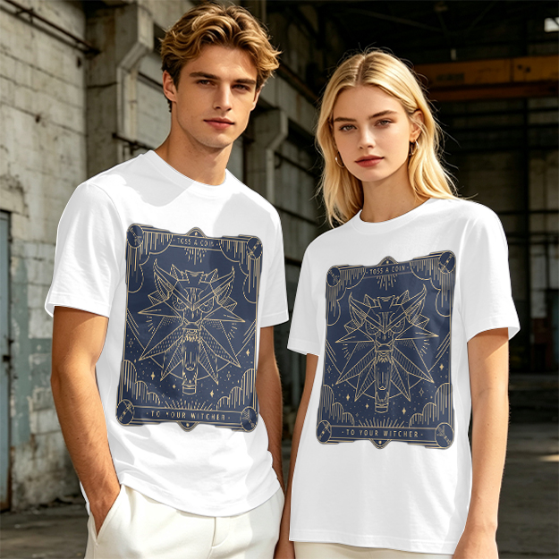 Olive Green Witcher Medallion Graphic T-Shirt
