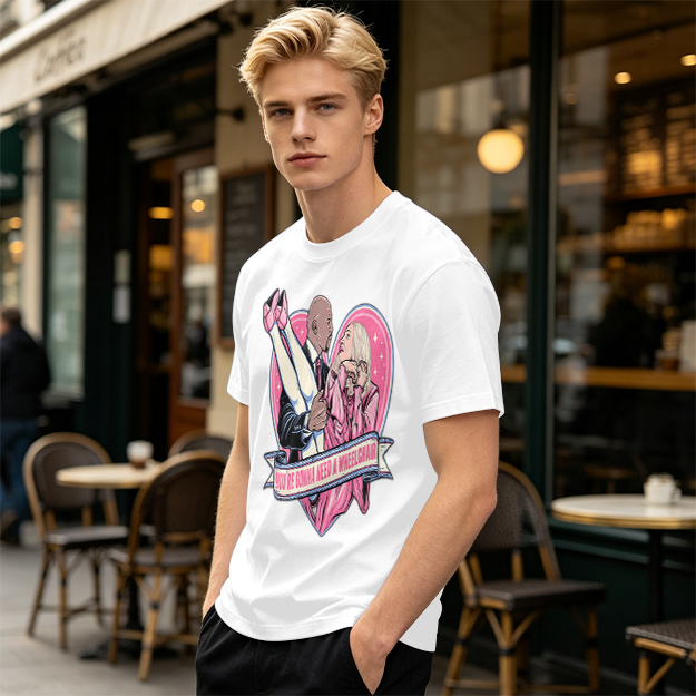 Olive Graphic T-Shirt With Funny Heart Print And Text