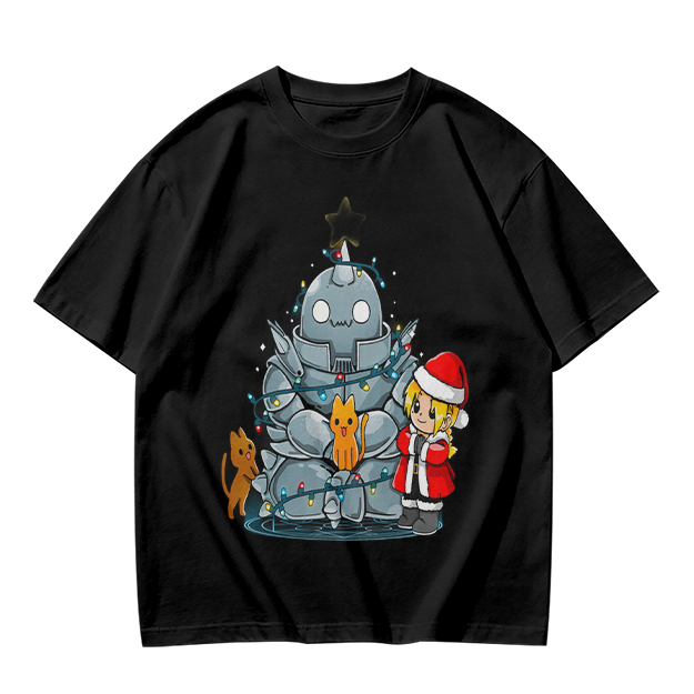Fullmetal Alchemist Christmas Anime Graphic T-Shirt