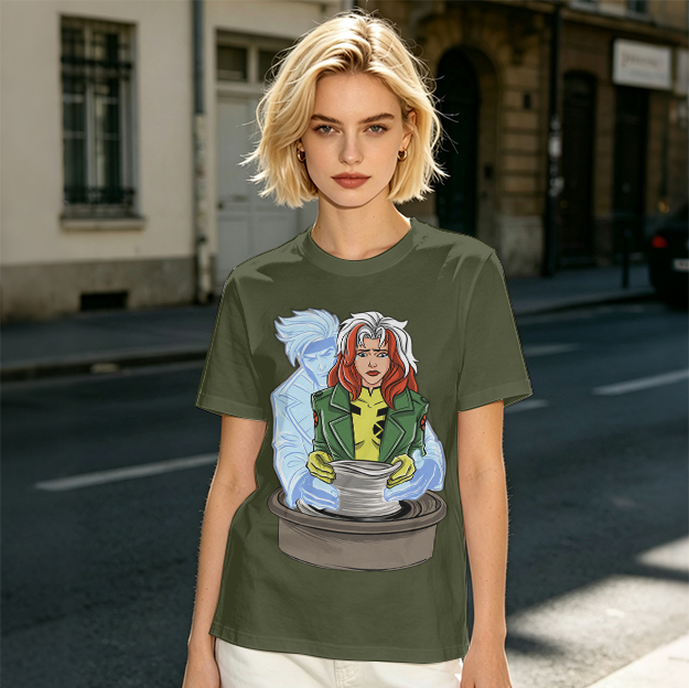 X-Men Rogue and Iceman Pottery Graphic Tee