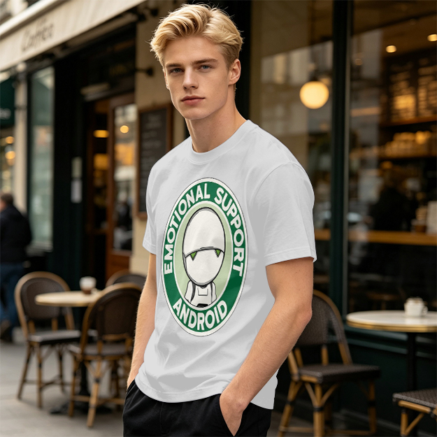 Emotional Support Android Graphic T-Shirt