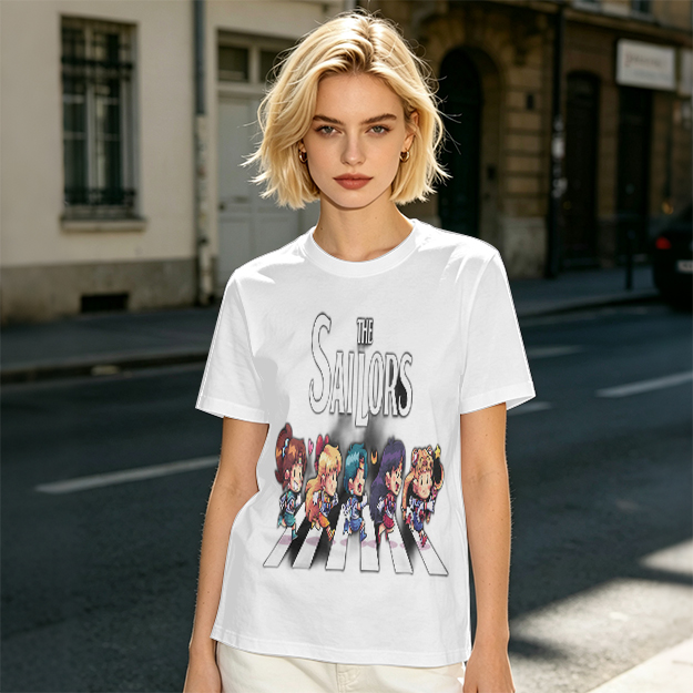 The Sailors Chibi Anime Abbey Road Graphic T-Shirt