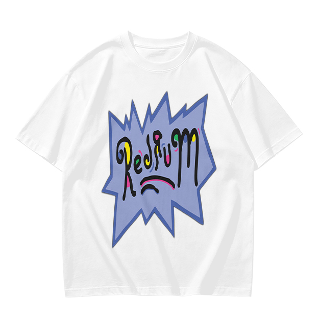 Olive Green T-Shirt With Playful Redrum Graphic Print