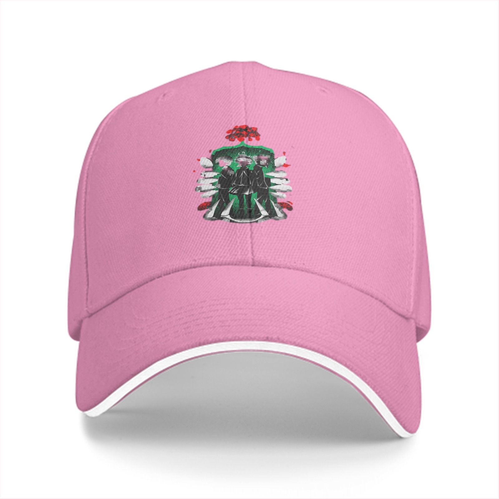 Black Baseball Cap With Mexican Mariachi Themed Graphic Print