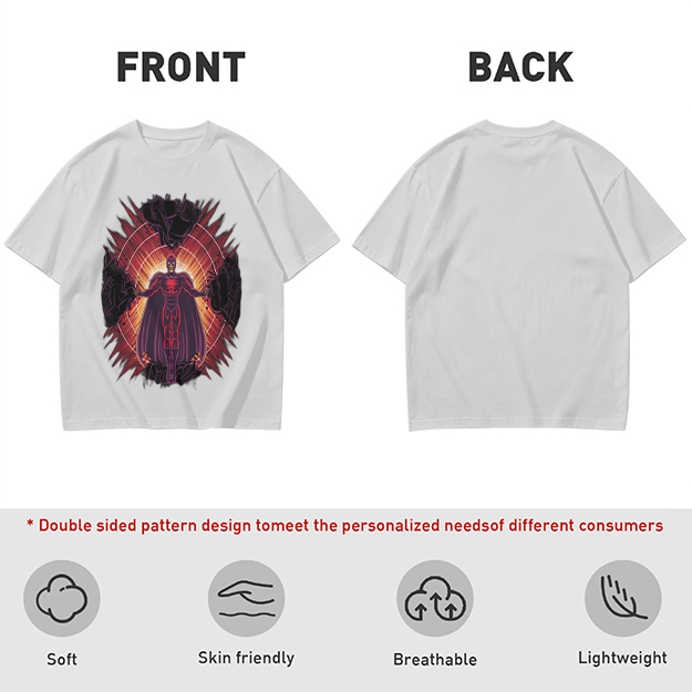 Olive T-Shirt With Superhero Villain Graphic Print
