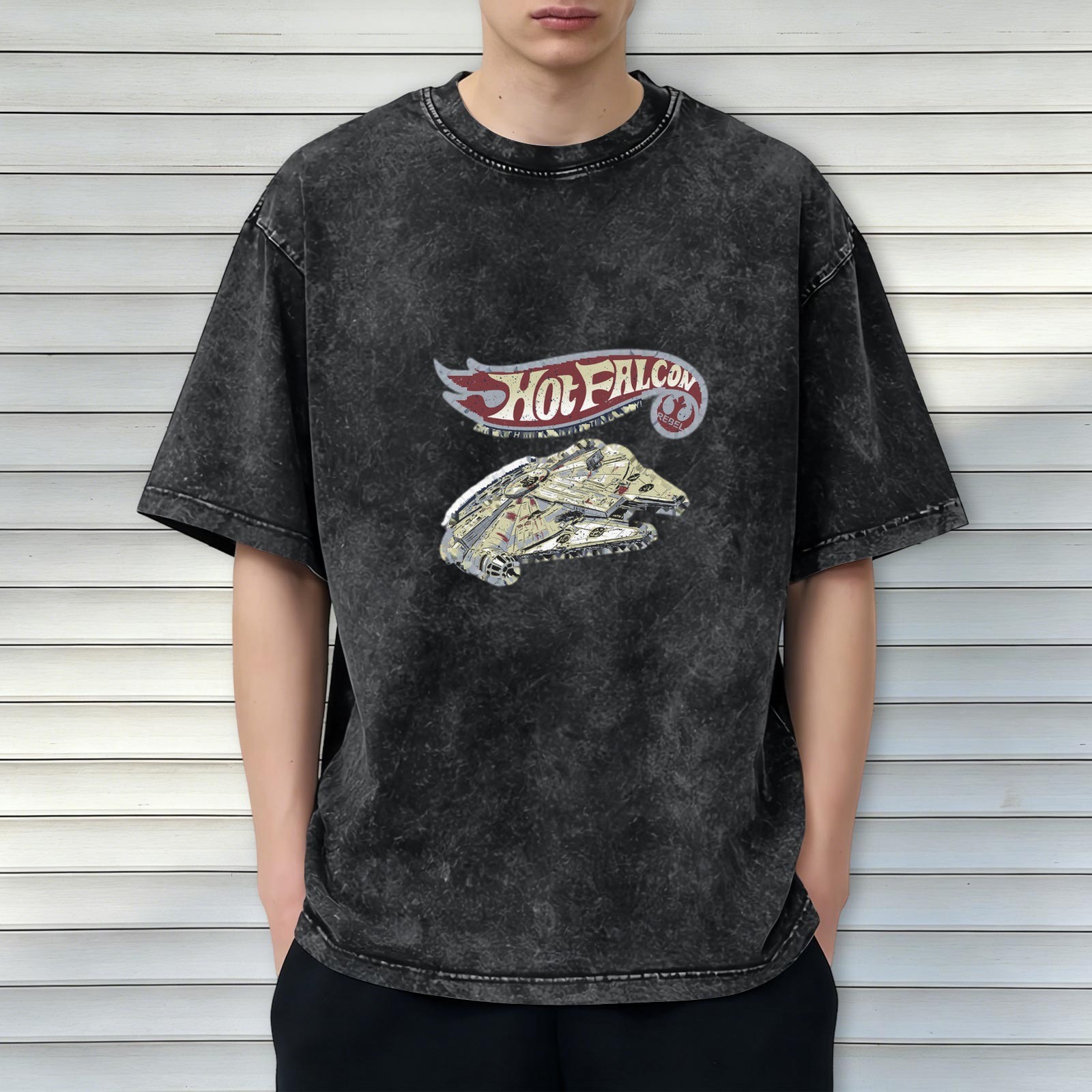 Vintage Style Hot Falcon Millennium Falcon Graphic T-Shirt