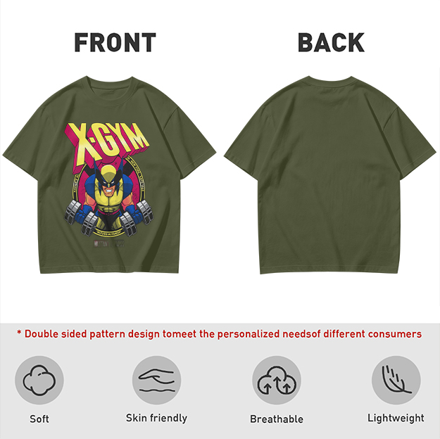 X-GYM Wolverine Lifting Dumbbell Graphic T-Shirt