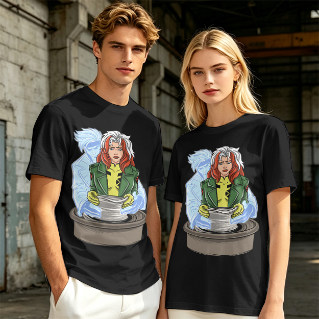 X-Men Rogue and Iceman Pottery Graphic Tee