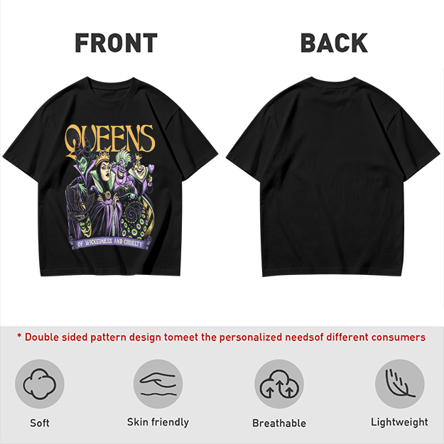 Queens of Wickedness and Cruelty Disney Villains Graphic T-Shirt