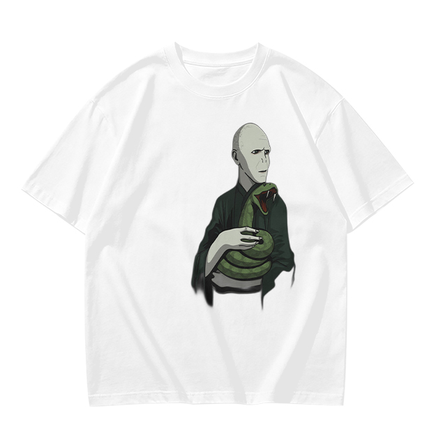 Olive T-shirt with Voldemort and Nagini Graphic Print