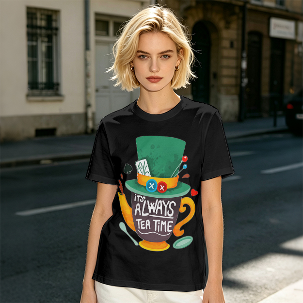 Mad Hatter Tea Time Graphic T-Shirt for Fans