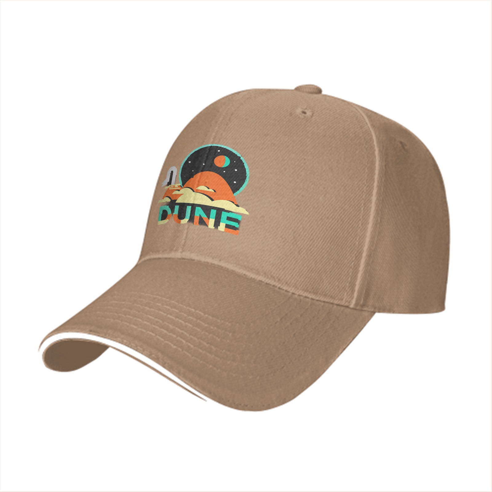 Dune Themed Graphic Black Baseball Cap