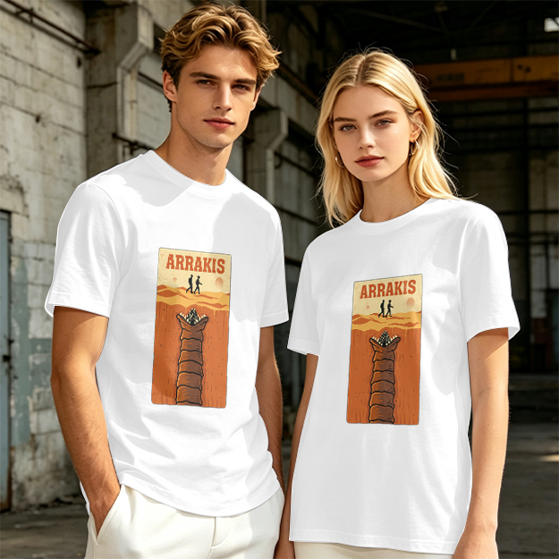 Arrakis Sandworm Desert Scene Graphic T-Shirt