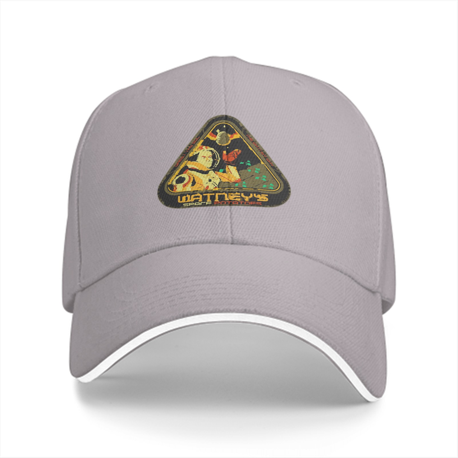 Black baseball cap with Watney's space themed triangular patch