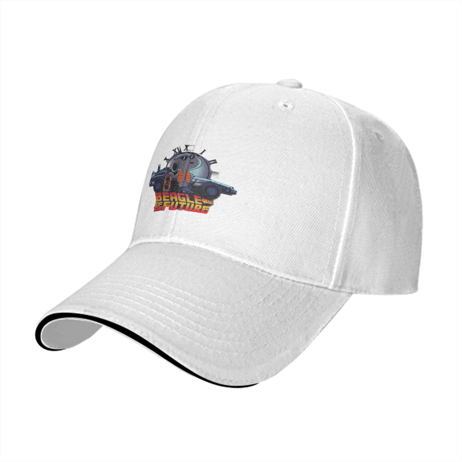 Beagle of the Future Graphic Black Baseball Cap