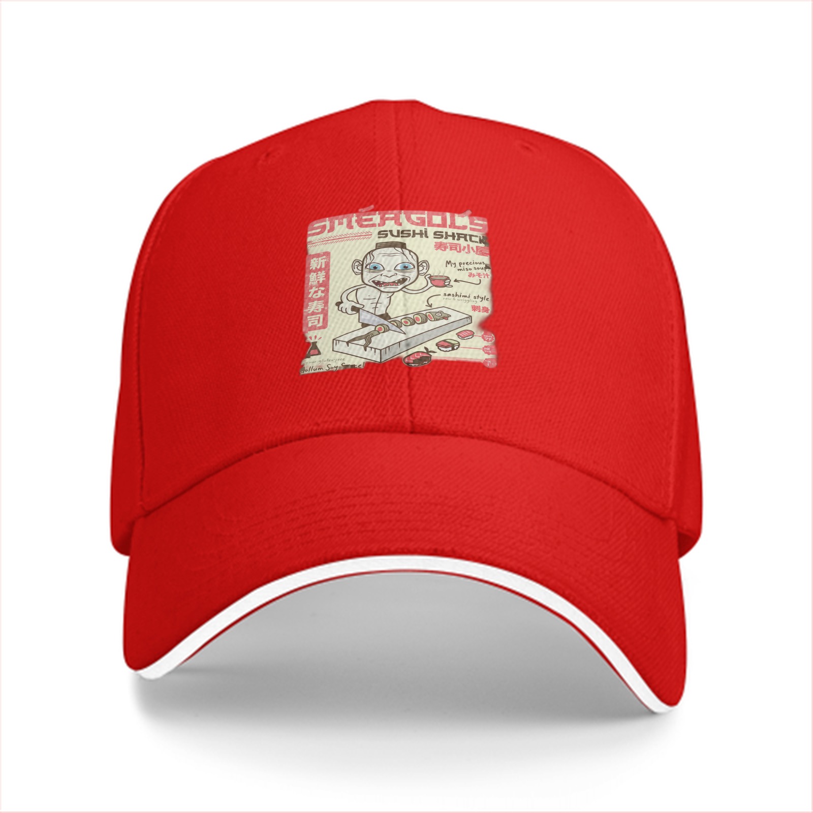 Sméagol's Sushi Shack Themed Black Baseball Cap