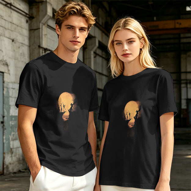 Olive Green T-Shirt With Abstract Skull Graphic Print