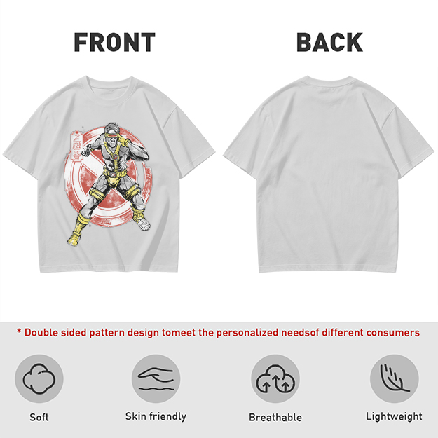 Olive T-shirt with Cyclops X-Men Superhero Graphic Print