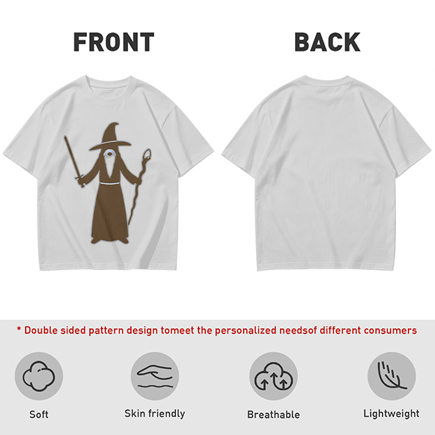 Olive Green T-Shirt With Cyclops Wizard Graphic Print
