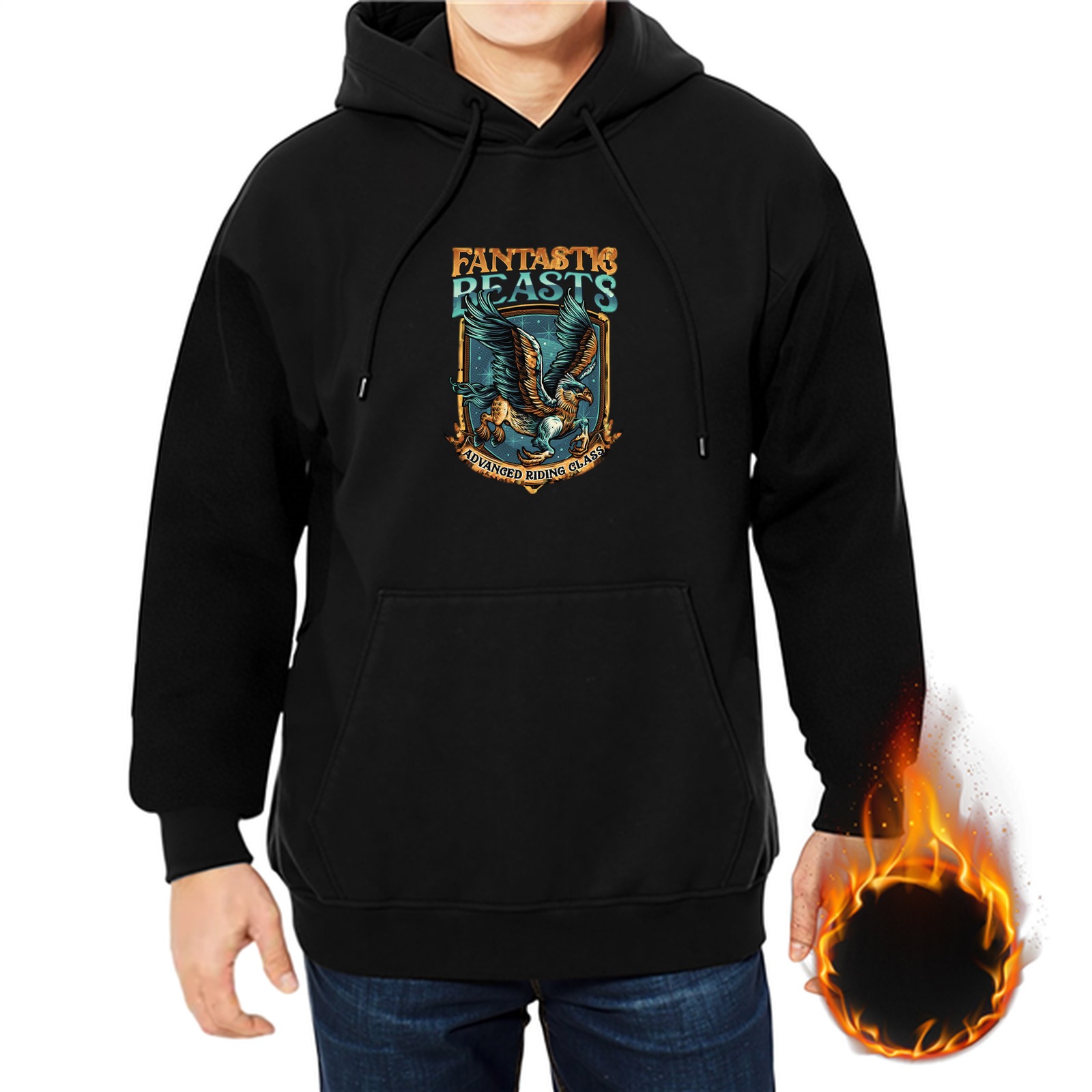 Fantastic Beasts Hoodie With Gryphon Crest Graphic