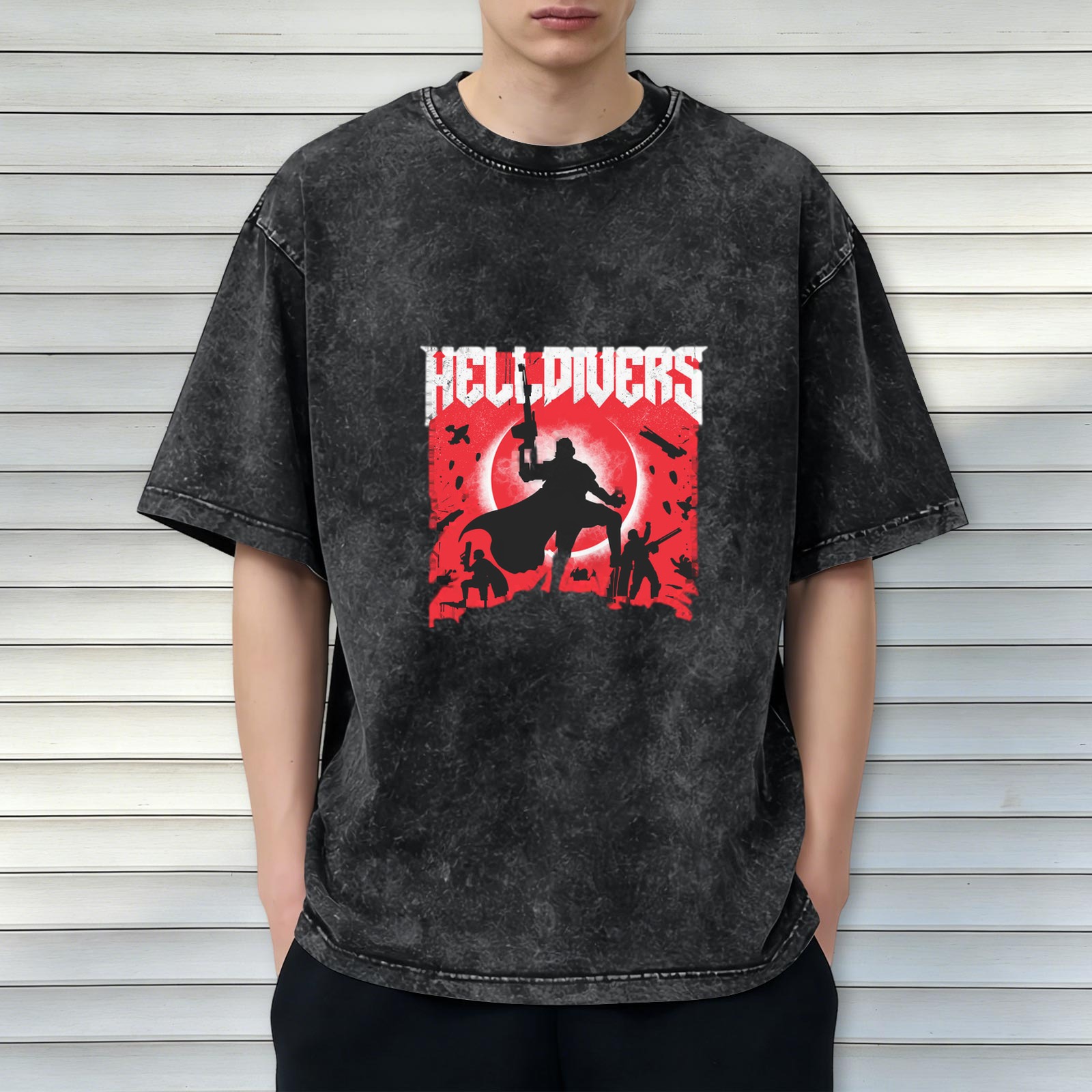 Helldivers Graphic Stonewashed T-Shirt