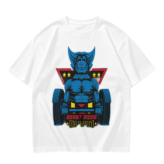 Olive T-Shirt With Beast Mode Gym Lifting Graphic Print