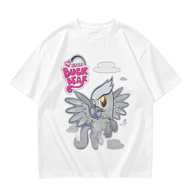 Olive T-Shirt Featuring Buck Beak Griffin Character Art