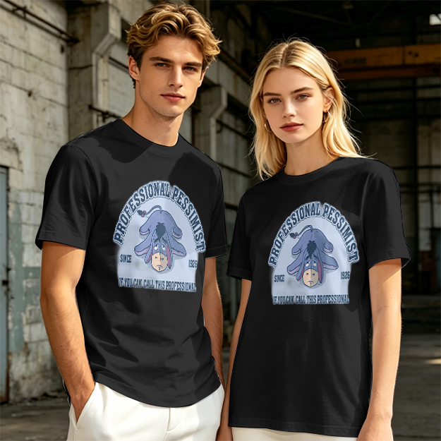 Olive t-shirt with Eeyore 'Professional Pessimist' print