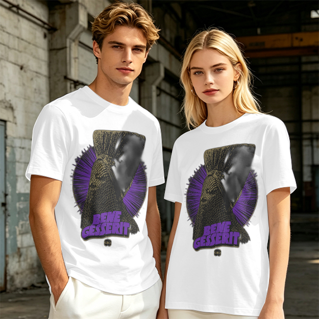 Olive Graphic T-Shirt With Bene Gesserit Witch Artwork