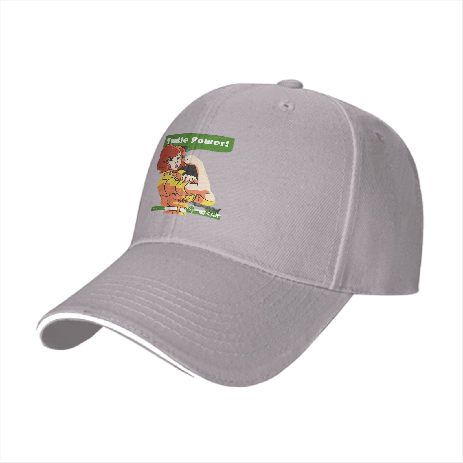 Black Baseball Cap With April O'Neil Turtle Power Graphic
