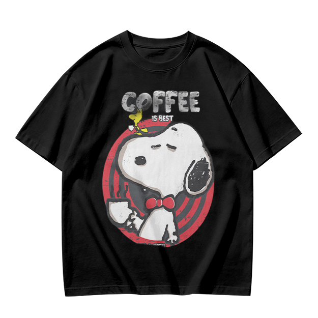 Olive Green Snoopy Coffee Is Best Graphic T-Shirt