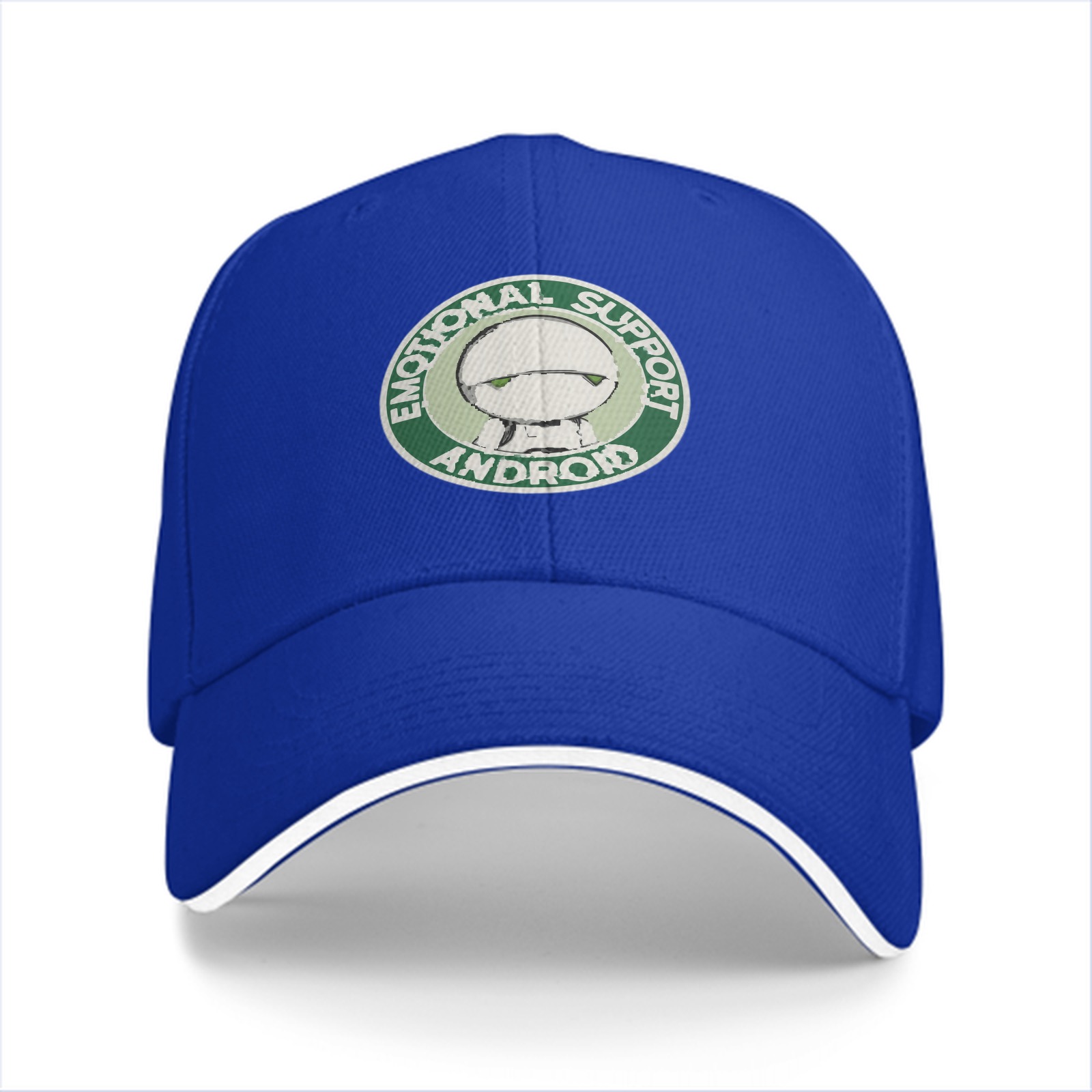 Emotional Support Android Marvin Black Baseball Cap