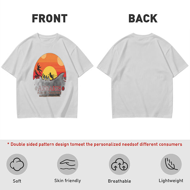 Arrakis Public Transport Sandworm Sunset Silhouette T-Shirt