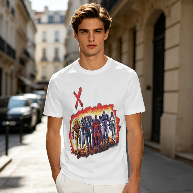 Olive T-Shirt With X-Men Villains Graphic Print
