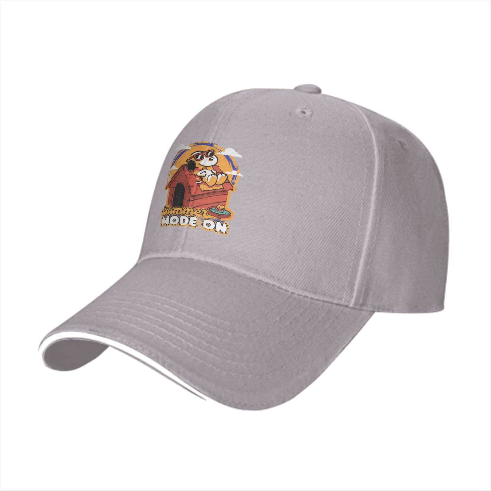 Black baseball cap with Snoopy Summer Mode On graphic