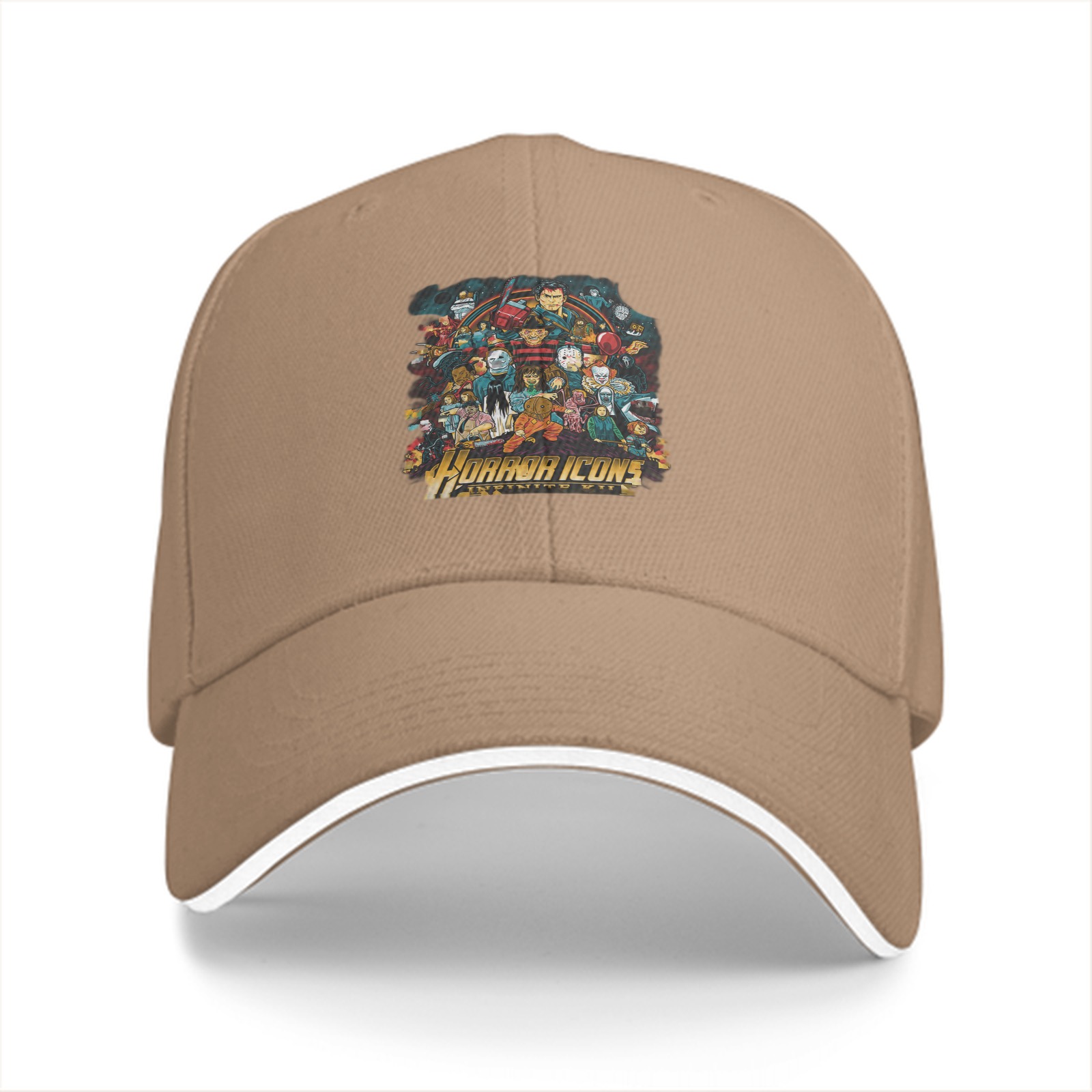 Horror Icons Graphic Black Baseball Cap