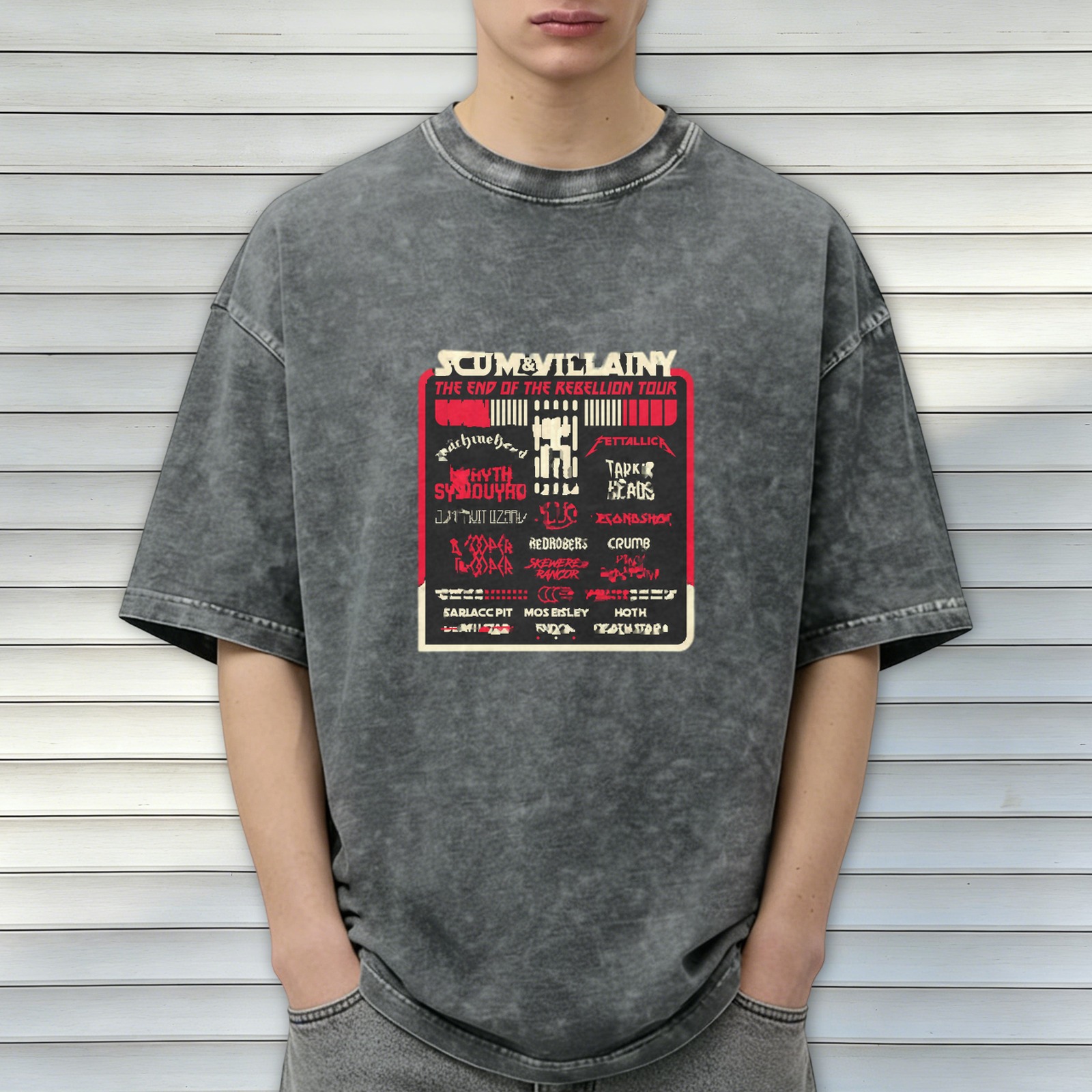 Scum & Villainy End of the Rebellion Tour Graphic Oversized T-Shirt