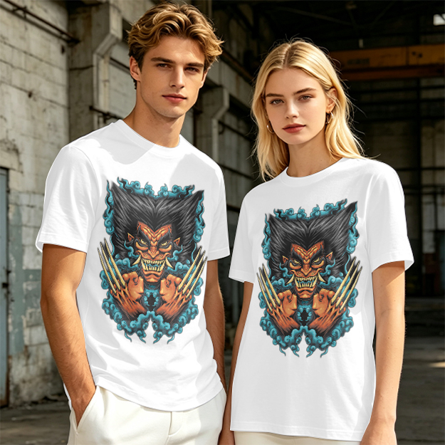 Oni-style wolverine graphic olive t-shirt