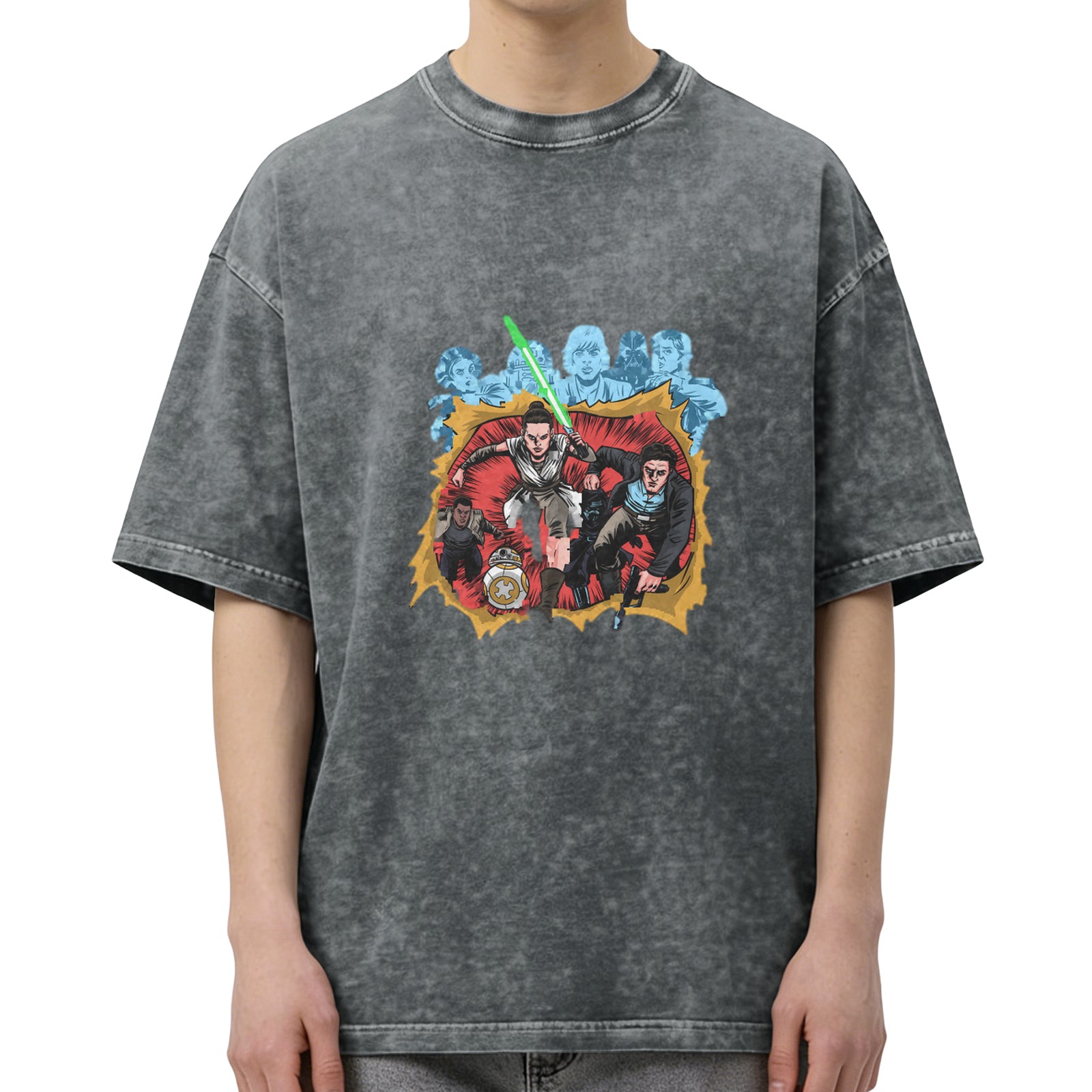 Star Wars Comic Art T-Shirt with Jedi and Characters