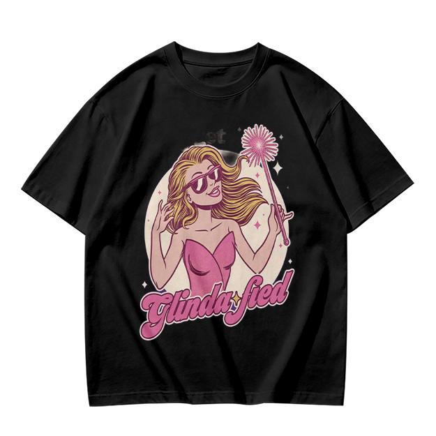 Olive Green T-Shirt with Glinda-fied Fairy Graphic Print