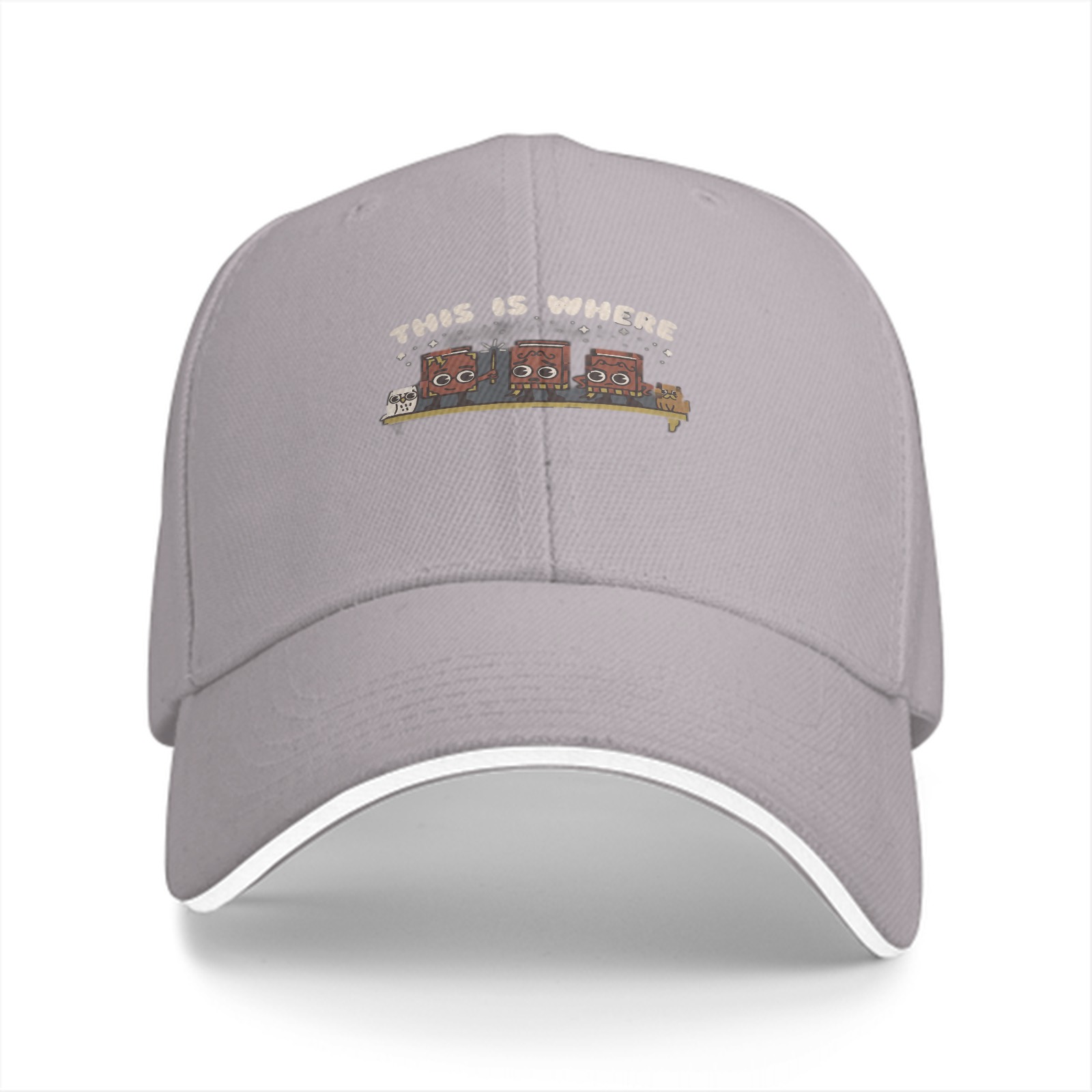 This Is Where Books Graphic Black Baseball Cap