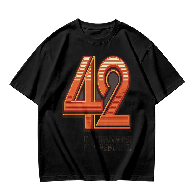Olive Green T-Shirt With Retro Number 42 Graphic Print