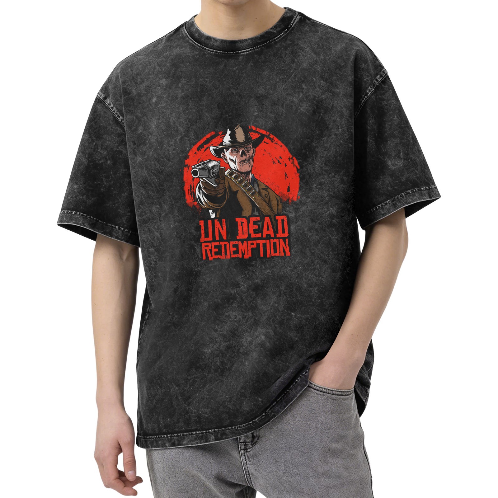 Undead Redemption Western Cowboy Graphic T-Shirt