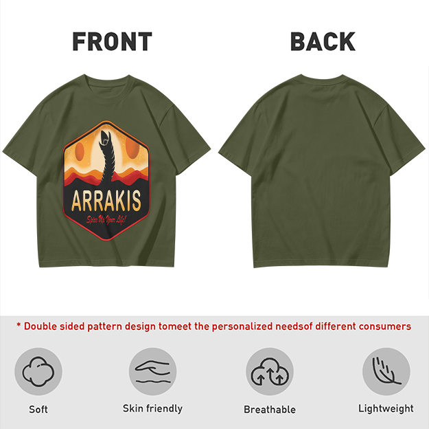 Arrakis Sandworm Desert Sunset Graphic T-Shirt Design