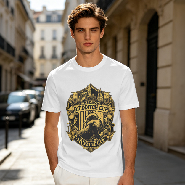 Hufflepuff Inter-House Quidditch Cup Crest T-Shirt
