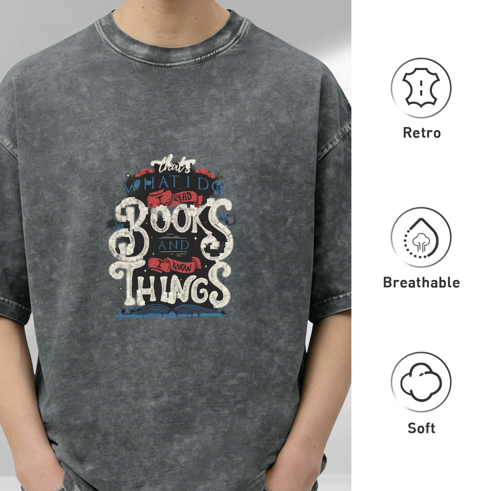 That's What I Do I Read Books And I Know Things Vintage Washed T-Shirt