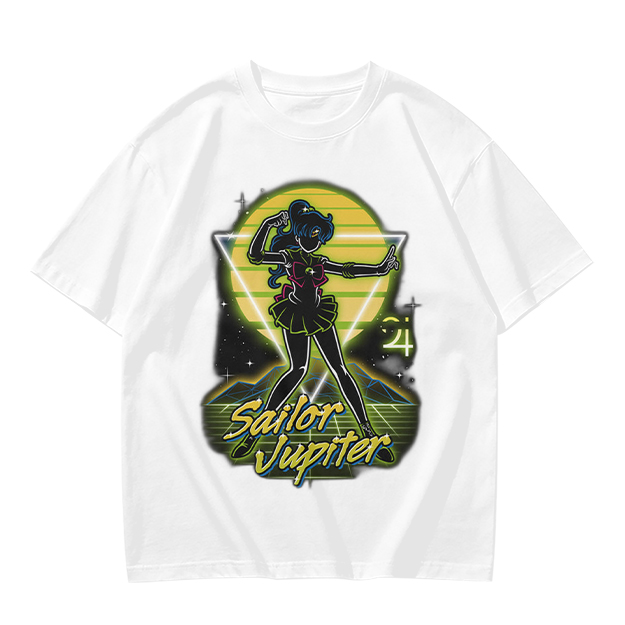 Sailor Jupiter Retro Neon Graphic T-Shirt