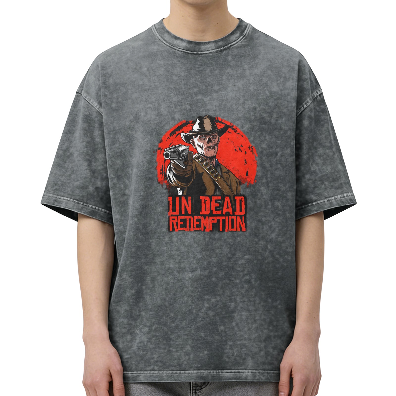 Undead Redemption Western Cowboy Graphic T-Shirt